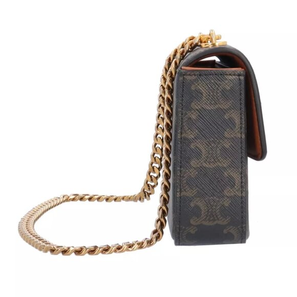 CELINE Shoulder Bag Coated canvas Triomphe - Picture 4 of 6